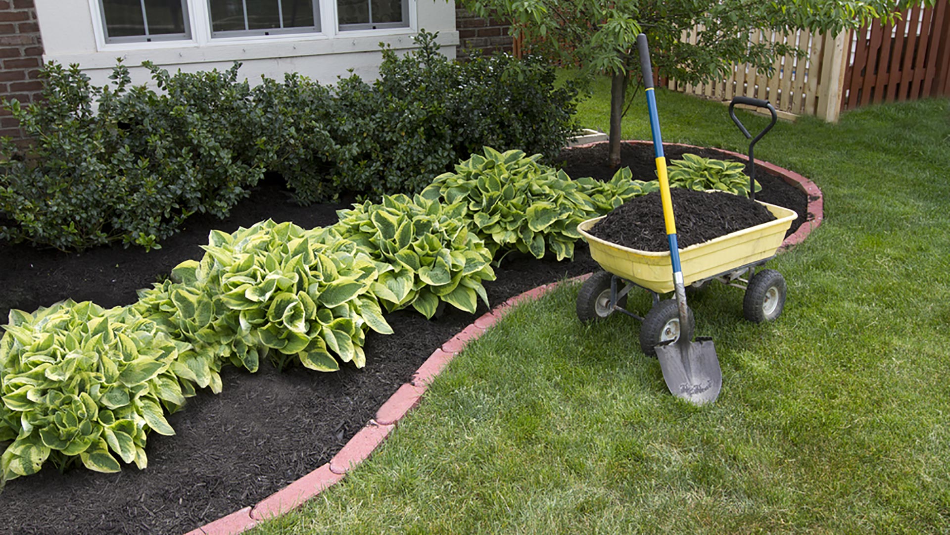 Mulch installation at a property in Memphis, TN.