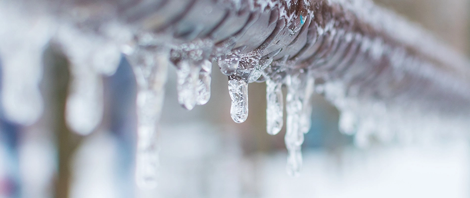 Frozen irrigation pipes near Piperton, TN.