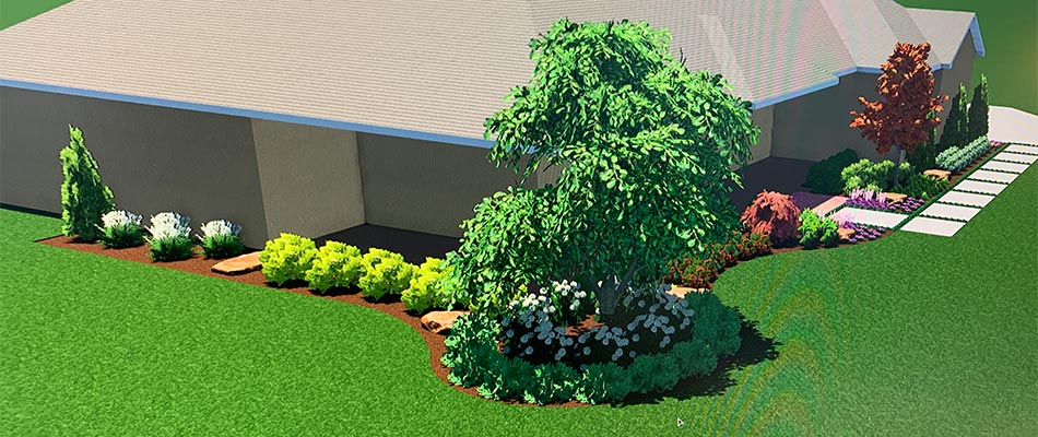 Full 3D landscape design for a property in Memphis, TN.