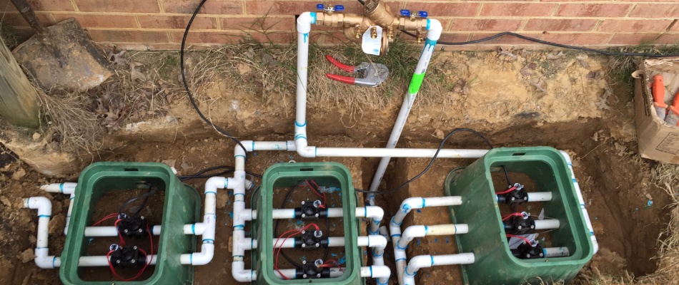 Irrigation system inground in Shelby County, TN.