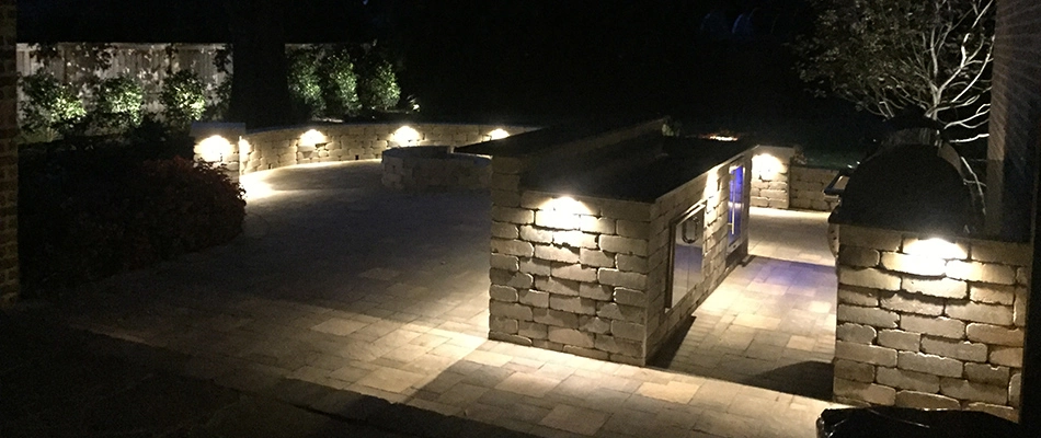 Outdoor lighting for patio features in Oakland, TN.