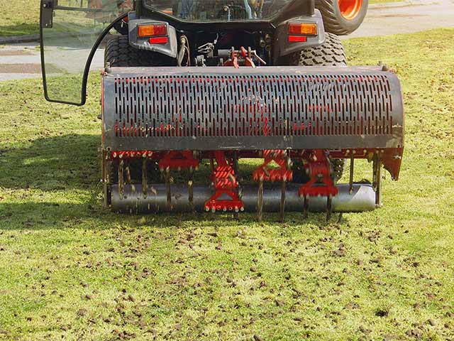Core aeration services performed in East Memphis, TN.